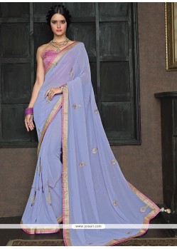 Stupendous Georgette Embroidered Work Classic Saree