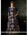 Alluring Navy Blue Designer Floor Length Salwar Suit