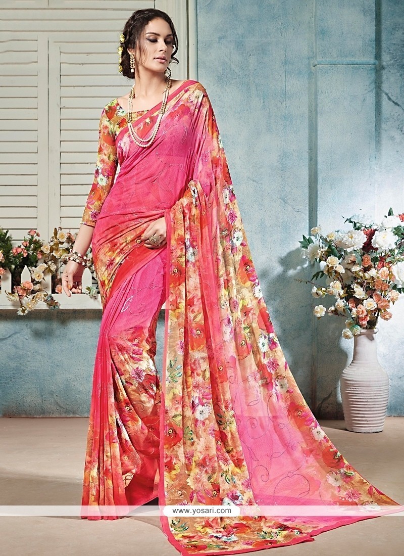 Catchy Georgette Casual Saree