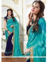 Flawless Jacquard Embroidered Work Classic Saree