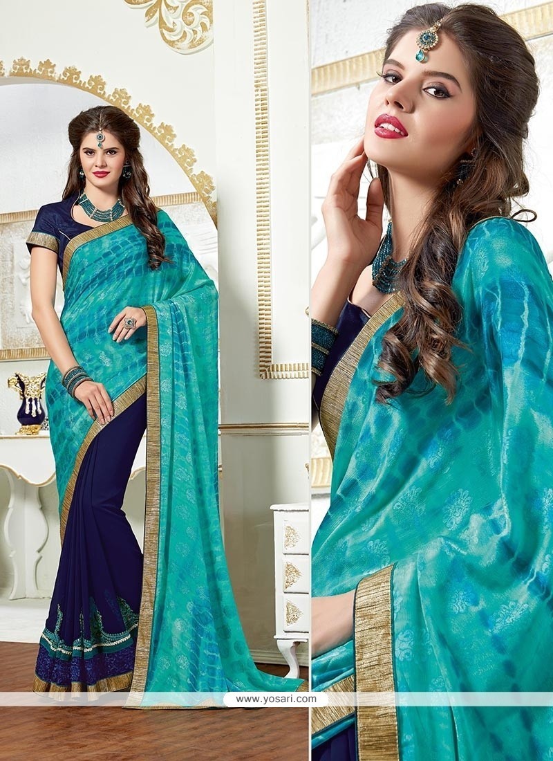 Flawless Jacquard Embroidered Work Classic Saree