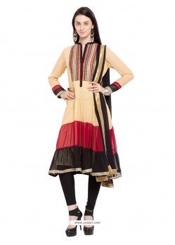 Preferable Embroidered Work Georgette Readymade Suit