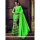 Distinctive Green Georgette Printed Saree