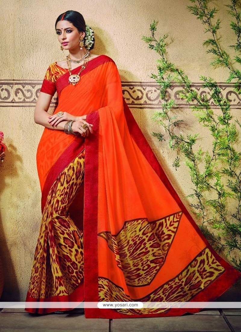 Surpassing Multi Colour Printed Saree