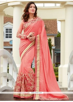 Remarkable Embroidered Work Classic Designer Saree