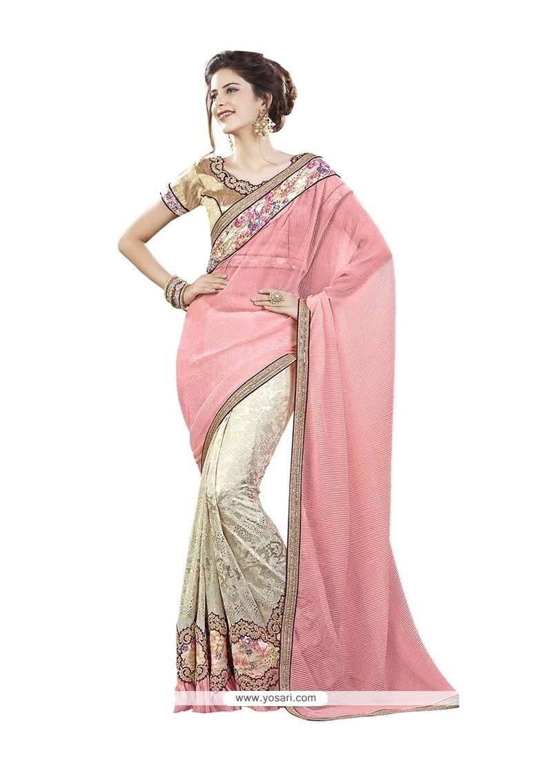 Baronial Embroidered Work Georgette Classic Designer Saree