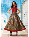 Tiptop Multi Colour Embroidered Work Banarasi Silk Readymade Designer Suit