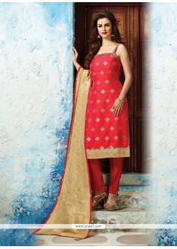 Cute Brocade Embroidered Work Readymade Designer Suit