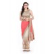 Patch Border Faux Chiffon Designer Traditional Sarees In Peach