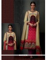 Adorning Pashmina Multi Colour Print Work Designer Straight Salwar Suit
