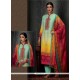 Floral Print Work Pashmina Multi Colour Designer Straight Salwar Suit