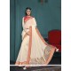 Bedazzling Fancy Fabric Off White Designer Traditional Sarees