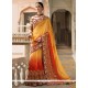Distinctive Silk Orange Designer Saree