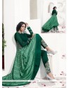 Lavish Green Digital Print Work Georgette Anarkali Salwar Suit