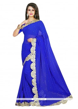 Monumental Blue Classic Designer Saree