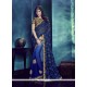 Cute Navy Blue Traditional Saree