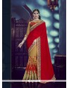 Modern Faux Chiffon Embroidered Work Designer Traditional Sarees