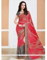 Gleaming Multi Colour Crepe Silk Printed Saree