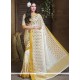 Dilettante Faux Chiffon Embroidered Work Trendy Saree