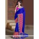 Sonorous Faux Chiffon Blue Traditional Saree