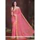 Gratifying Georgette Pink Traditional Saree