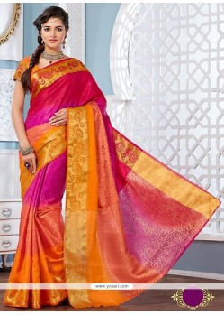 Amazing Jacquard Multi Colour Designer Saree