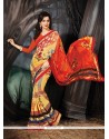 Mystical Multi Colour Georgette Printed Saree