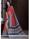 Hypnotic Bhagalpuri Silk Multi Colour Casual Saree