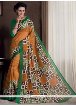 Winsome Bhagalpuri Silk Multi Colour Print Work Casual Saree