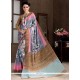 Imposing Multi Colour Bhagalpuri Silk Printed Saree