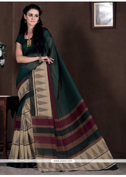 Glamorous Bhagalpuri Silk Print Work Casual Saree