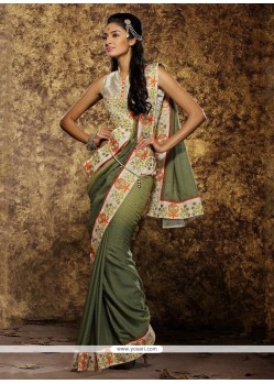 Piquant Embroidered Work Viscose Traditional Saree