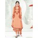 Blissful Resham Work Peach Pant Style Suit
