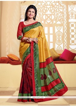 Cute Silk Printed Saree