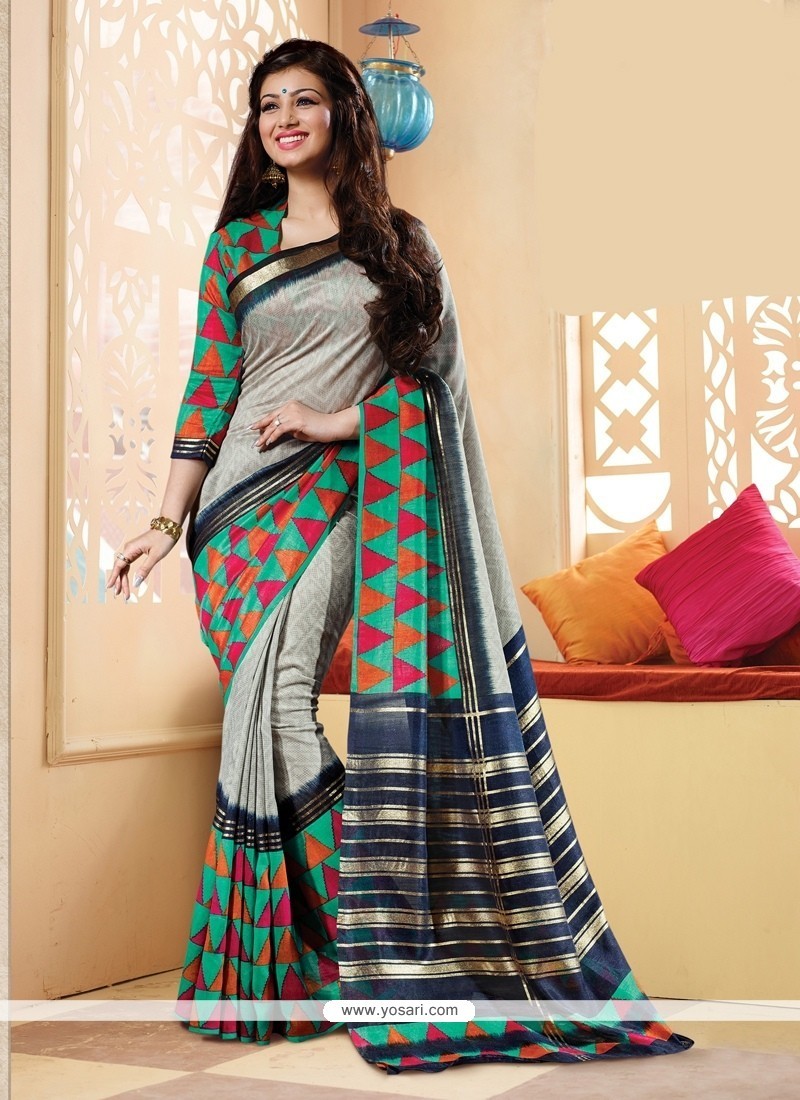 Congenial Multi Colour Printed Saree