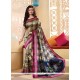 Voluptuous Silk Multi Colour Printed Saree