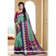 Deserving Multi Colour Silk Printed Saree