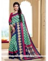 Deserving Multi Colour Silk Printed Saree