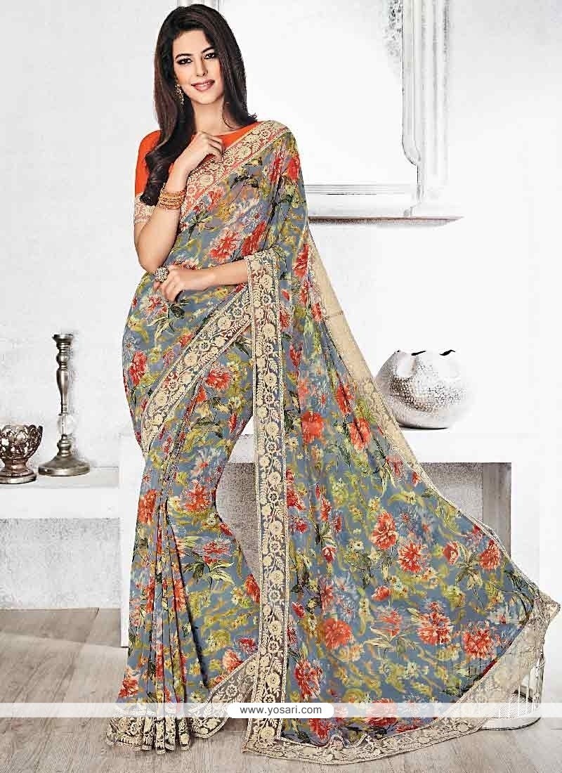 Impeccable Multi Colour Printed Saree