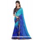 Observable Blue Printed Saree