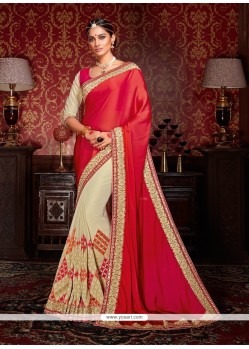 Stylish Georgette Embroidered Work Designer Traditional Sarees