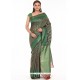 Weaving Art Silk Classic Saree In Green