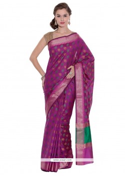 Lively Art Silk Weaving Work Traditional Saree