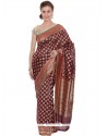 Immaculate Art Silk Maroon Weaving Work Classic Designer Saree