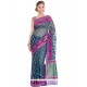 Catchy Weaving Work Navy Blue Traditional Saree