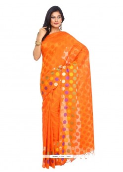 Staggering Orange Trendy Saree