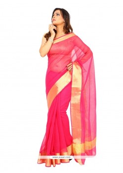Sophisticated Hot Pink Classic Saree
