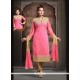 Imperial Art Silk Hot Pink Embroidered Work Readymade Suit