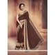Glossy Patch Border Work Georgette Classic Saree