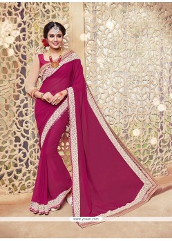 Awesome Patch Border Work Traditional Saree